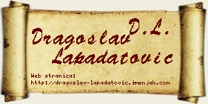 Dragoslav Lapadatović vizit kartica